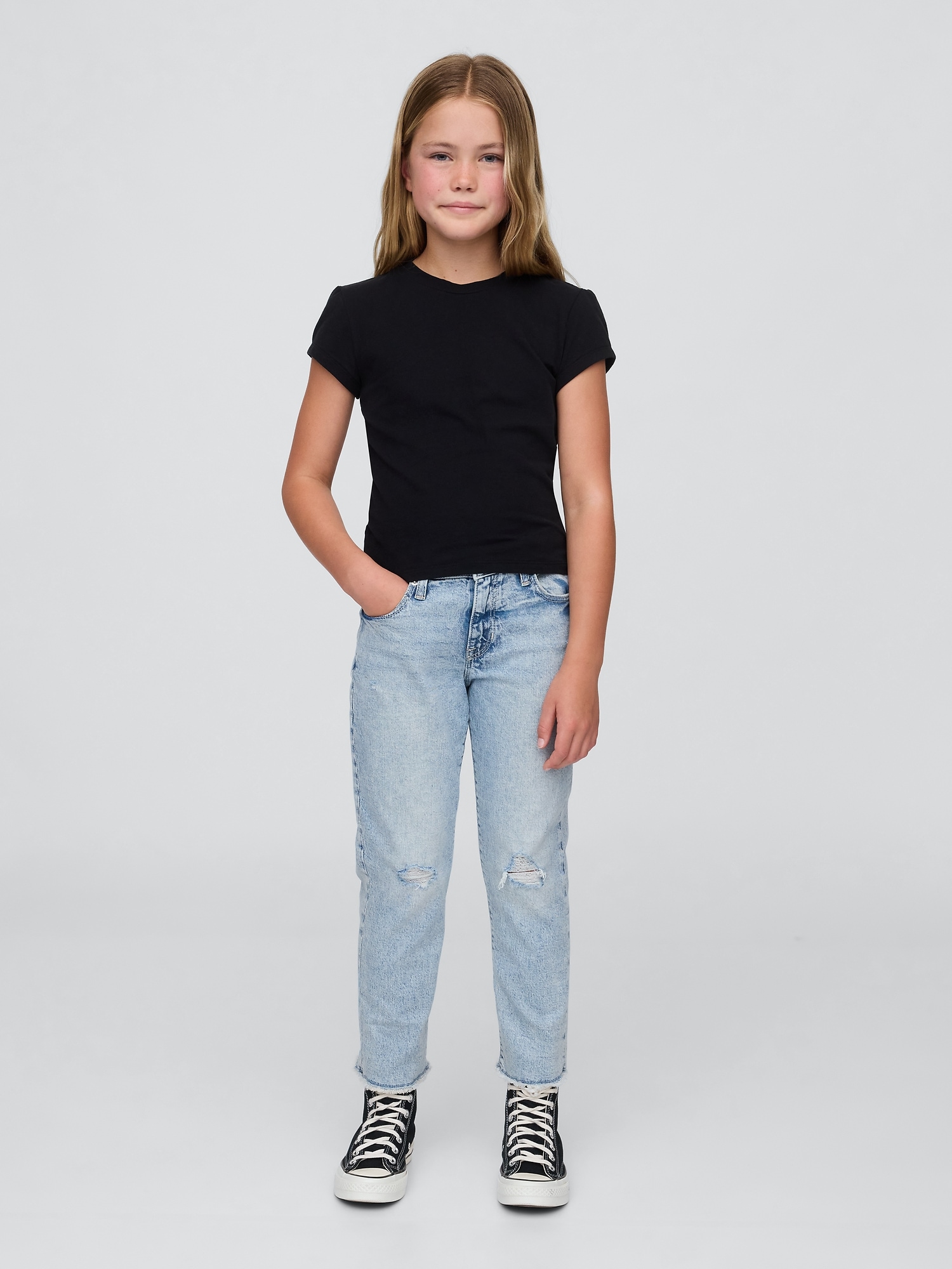 Kids Mid Rise Girlfriend Jeans