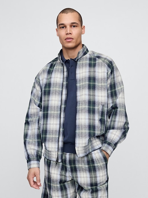 Image number 1 showing, Gap × Malbon Linen-Cotton Bomber Jacket