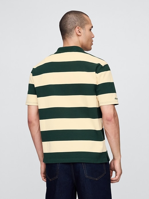 Image number 3 showing, Gap × Malbon Logo Striped Polo Shirt