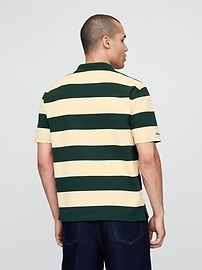 Gap × Malbon Logo Striped Polo Shirt
