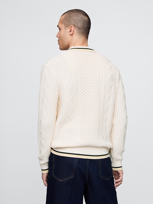 Image number 3 showing, Gap × Malbon Cable-Knit Sweater