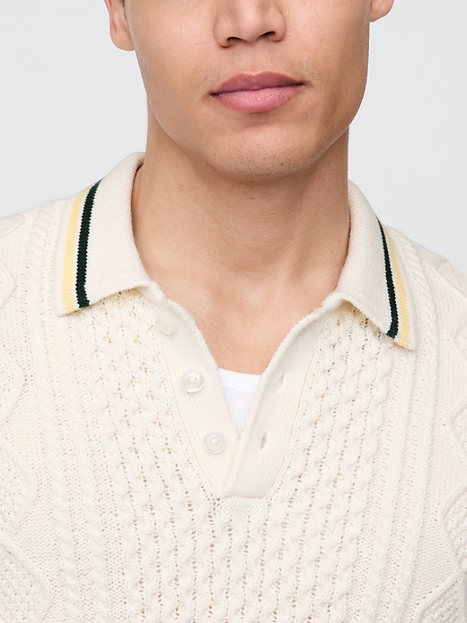 Image number 4 showing, Gap × Malbon Cable-Knit Sweater
