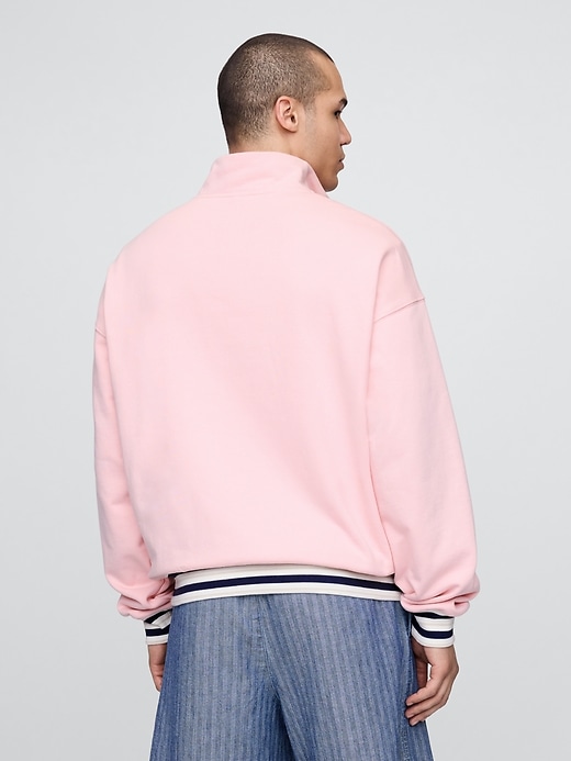 Image number 3 showing, Gap × Malbon Heavyweight Logo Quarter-Zip Pullover