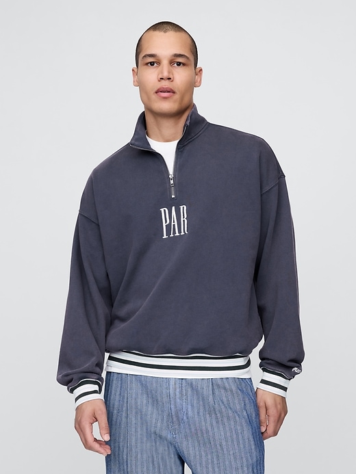 Image number 1 showing, Gap × Malbon Heavyweight Logo Quarter-Zip Pullover