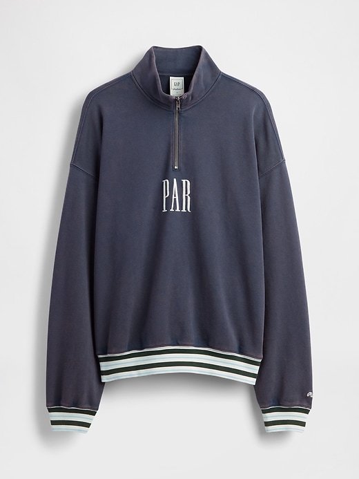 Image number 8 showing, Gap × Malbon Heavyweight Logo Quarter-Zip Pullover