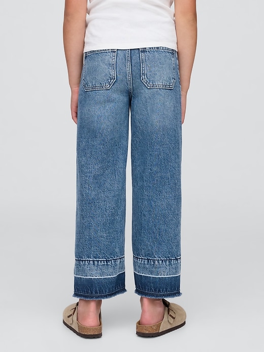 Image number 4 showing, Kids High Rise Stride Wide-Leg Ankle Jeans