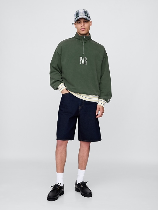 Image number 2 showing, Gap × Malbon Heavyweight Logo Quarter-Zip Pullover