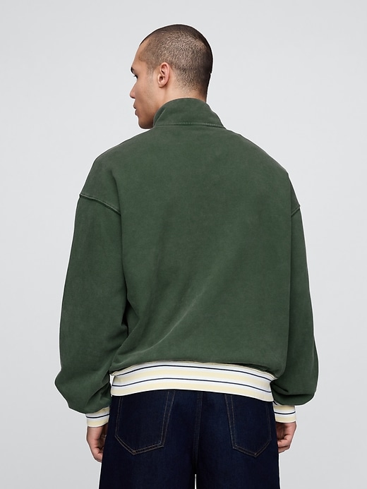 Image number 3 showing, Gap × Malbon Heavyweight Logo Quarter-Zip Pullover