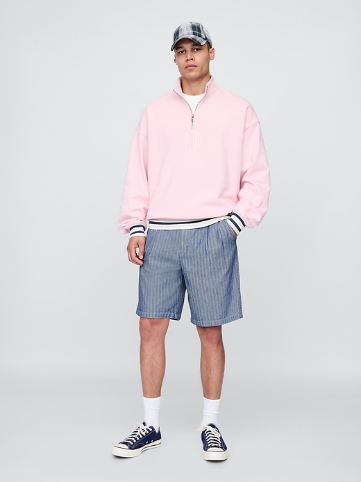 Image number 1 showing, Gap × Malbon 9.5" Pleated Baggy Shorts