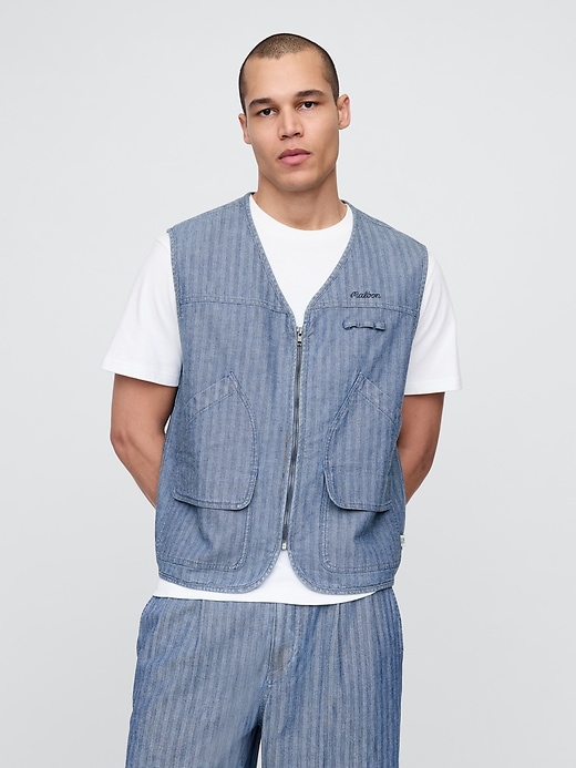 Image number 1 showing, Gap × Malbon Herringbone Utility Vest
