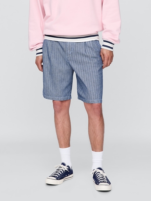Image number 2 showing, Gap × Malbon 9.5" Pleated Baggy Shorts