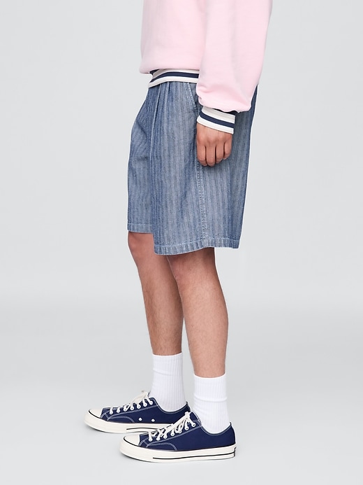 Image number 3 showing, Gap × Malbon 9.5" Pleated Baggy Shorts