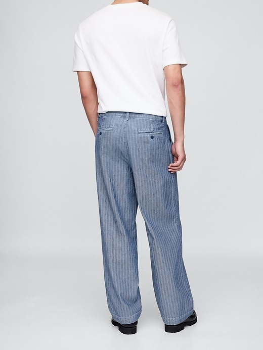Image number 4 showing, Gap × Malbon Herringbone Pleated Baggy Pants
