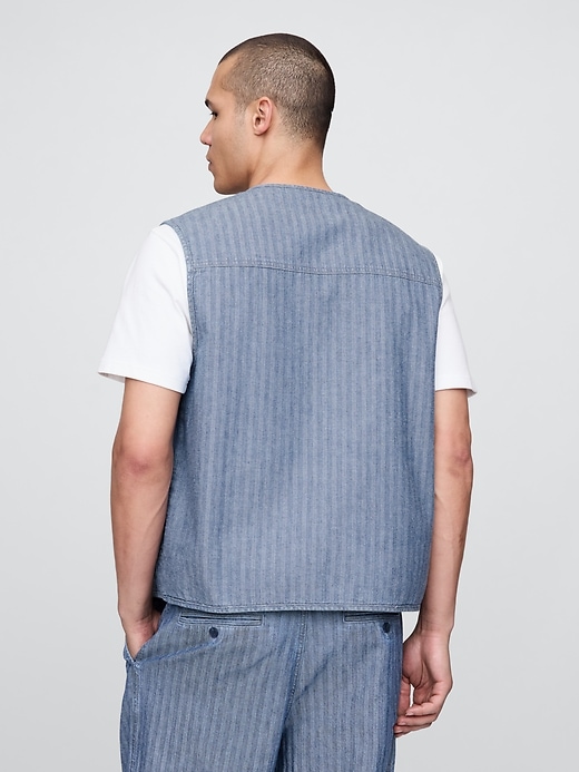 Image number 3 showing, Gap × Malbon Herringbone Utility Vest