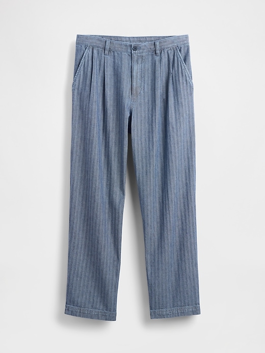 Image number 7 showing, Gap × Malbon Herringbone Pleated Baggy Pants
