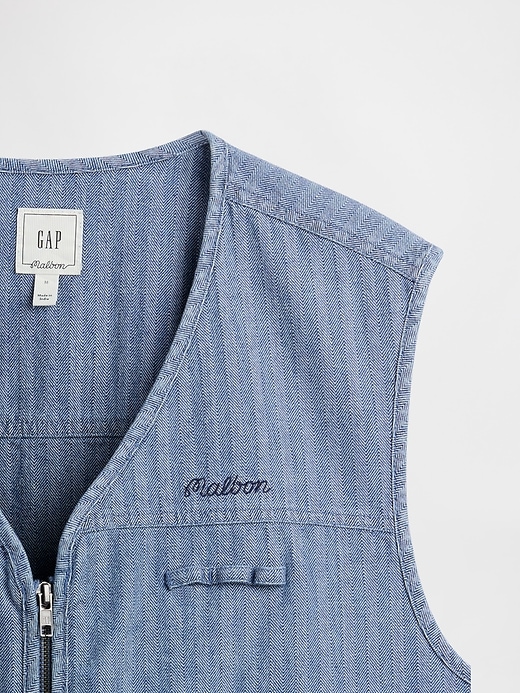 Image number 5 showing, Gap × Malbon Herringbone Utility Vest