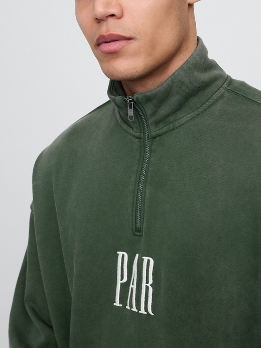 Image number 4 showing, Gap × Malbon Heavyweight Logo Quarter-Zip Pullover