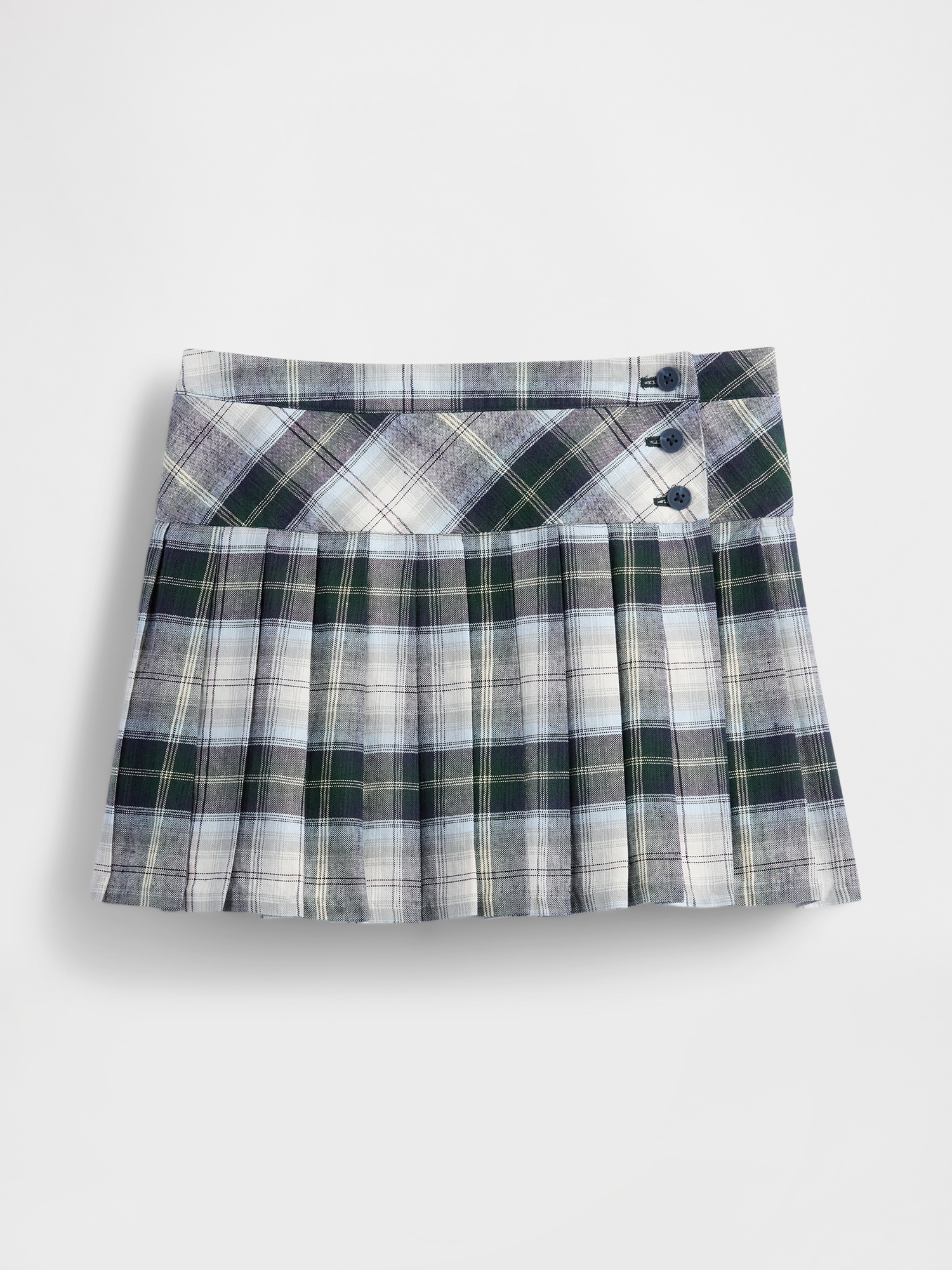 Женские юбки Gap × Malbon Linen-Cotton Plaid Pleated Mini Skort — фото 6