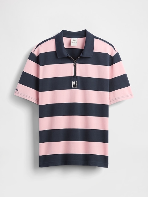 Image number 5 showing, Gap × Malbon Logo Striped Polo Shirt