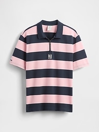 Gap × Malbon Logo Striped Polo Shirt