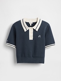 Gap × Malbon Crop Polo Sweater