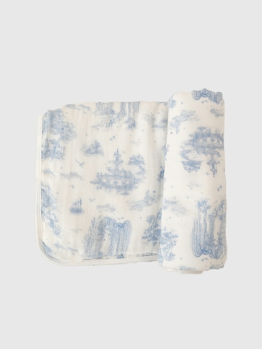 Image number 7 showing, The Gilded Bird Safari Toile Bamboo Baby Blanket