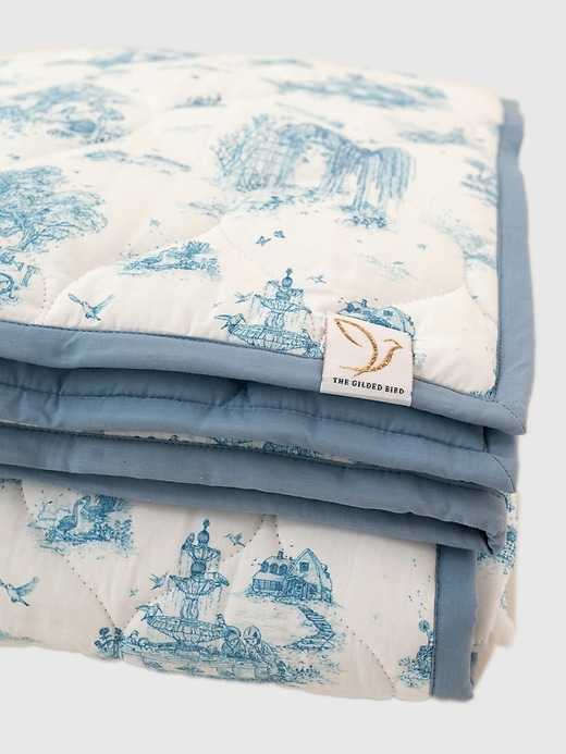 Image number 2 showing, The Gilded Bird Spring Toile Quilted Playmat