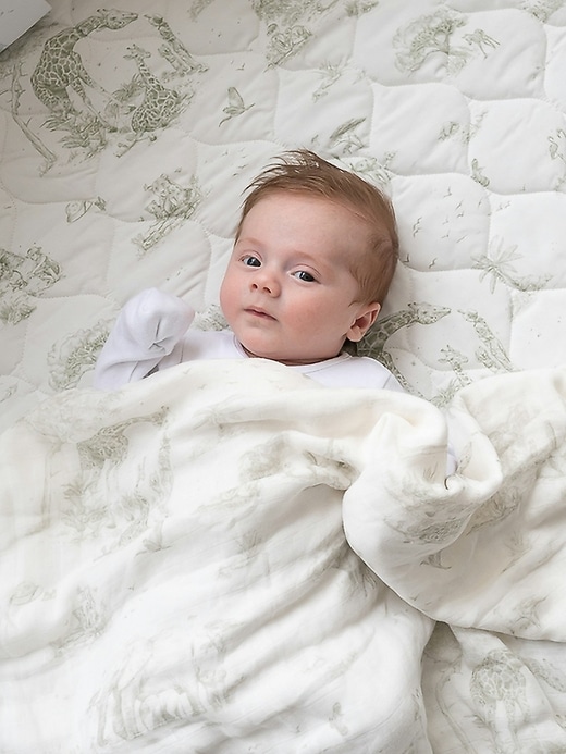 Image number 5 showing, The Gilded Bird Safari Toile Bamboo Baby Blanket
