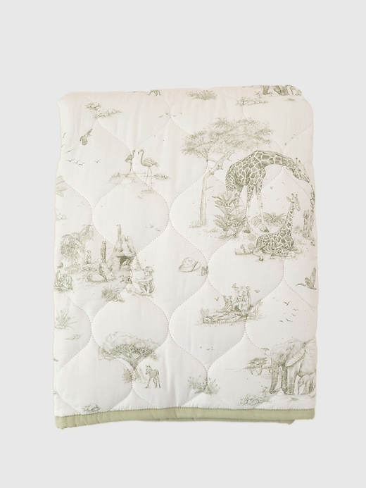 Image number 1 showing, The Gilded Bird Safari Toile Quilted Playmat