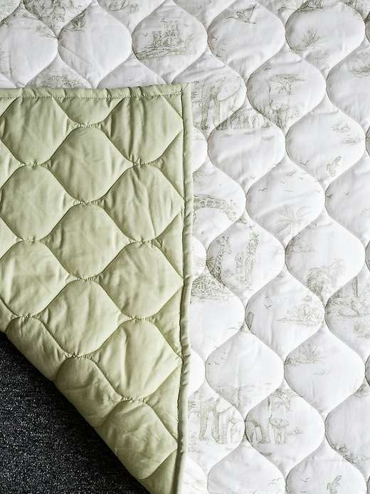 Image number 3 showing, The Gilded Bird Safari Toile Quilted Playmat