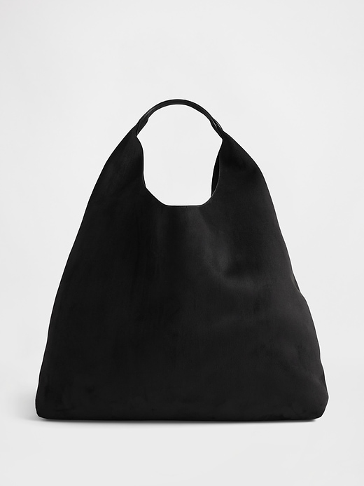 Image number 1 showing, Vegan Suede Slouchy Tote Bag