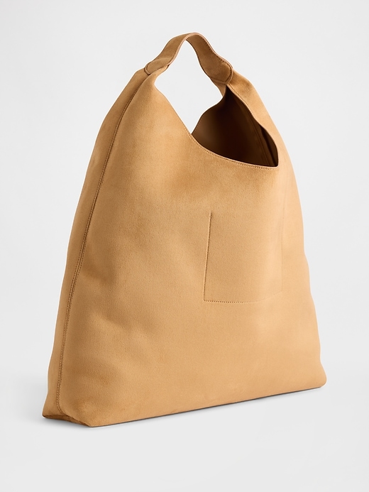 Image number 2 showing, Vegan Suede Slouchy Tote Bag