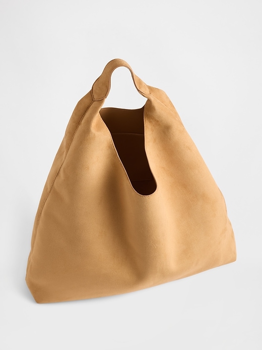 Image number 3 showing, Vegan Suede Slouchy Tote Bag