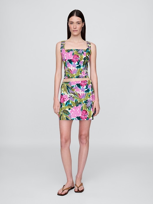 Image number 1 showing, Linen-Blend Mini Skort