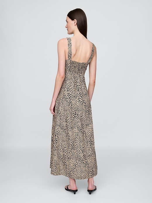 Image number 2 showing, Linen-Blend Maxi Dress