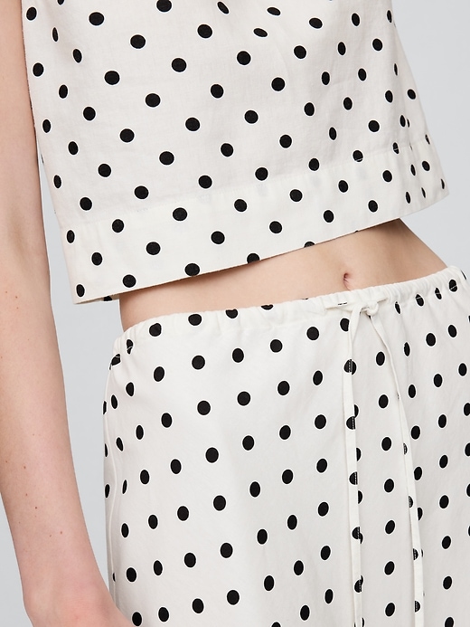 Image number 4 showing, Linen-Blend Midi Skirt