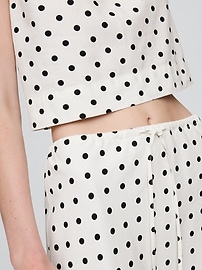 Linen-Blend Midi Skirt
