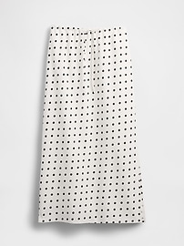 Linen-Blend Midi Skirt