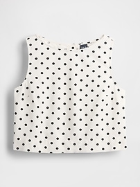 Linen-Blend Shell Tank Top