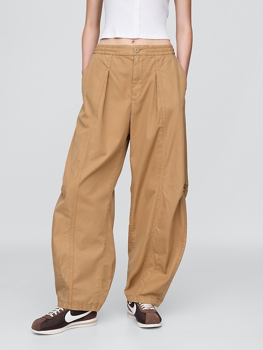 Image number 2 showing, Mid Rise Twill Barrel Pants