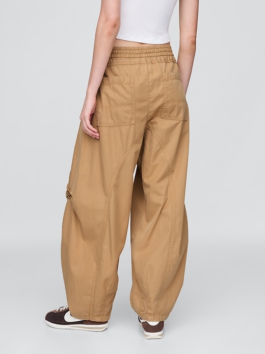 Image number 4 showing, Mid Rise Twill Barrel Pants