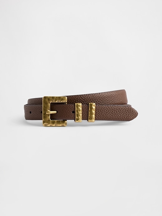 Image number 1 showing, Vegan Pebble Leather Belt