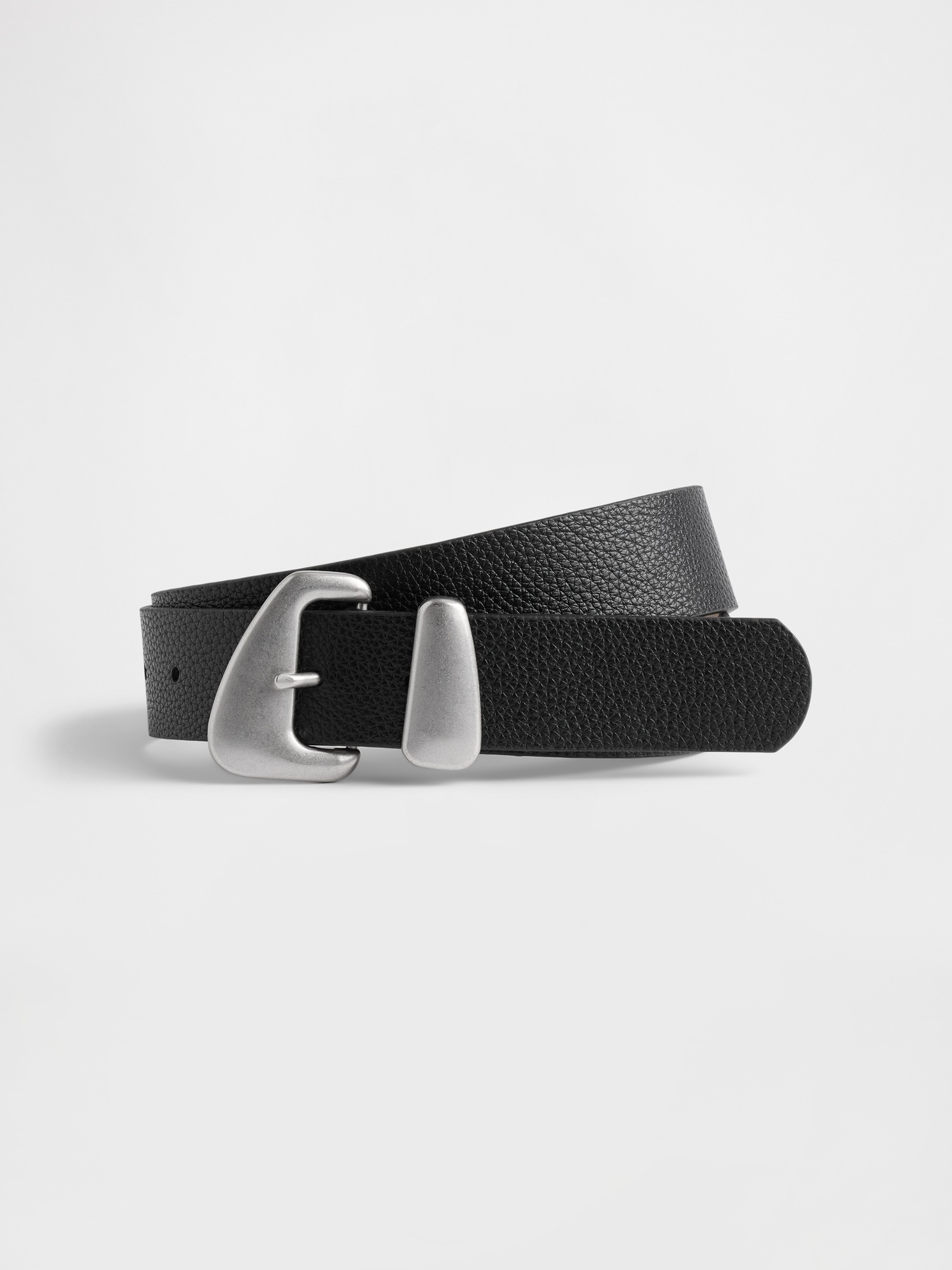 Gap Vegan Leather Pebble Angular Buckle Belt