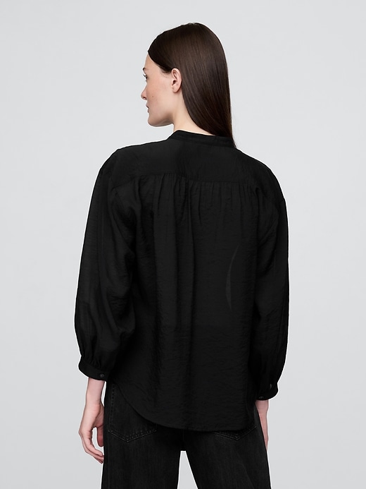Image number 3 showing, Sheer Button-Front Shirt