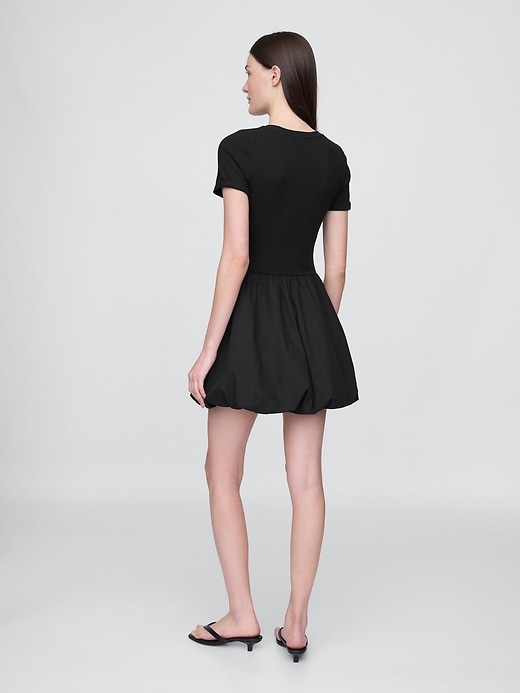 Image number 2 showing, Modern Mixed Media Bubble Mini Dress