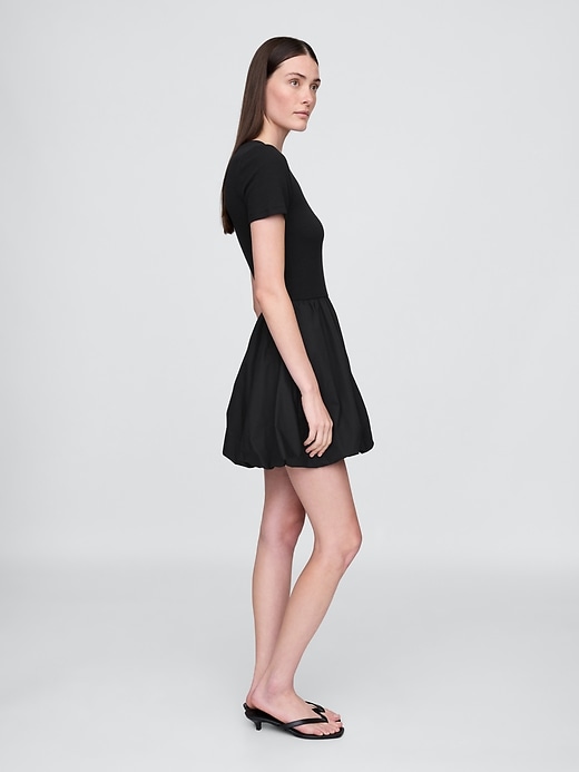 Image number 3 showing, Modern Mixed Media Bubble Mini Dress