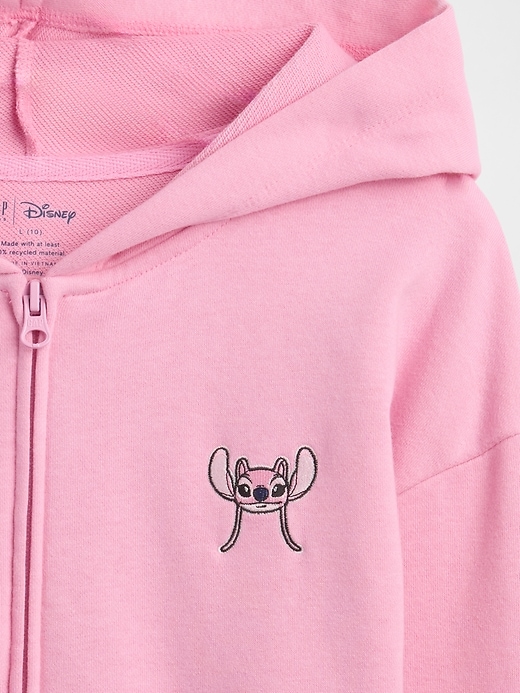 Image number 5 showing, Lilo & Stitch Kids French Terry Cropped Zip Hoodie