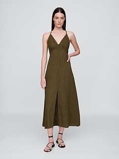 Denim Seamed Maxi Dress