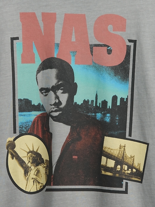 Image number 4 showing, Nas Relaxed Graphic T-Shirt