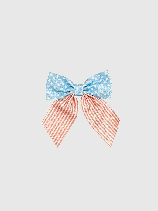 1 of 8 showing, with the color MULTI of product Sweet Wink Patriotic Cutie Bow Clip